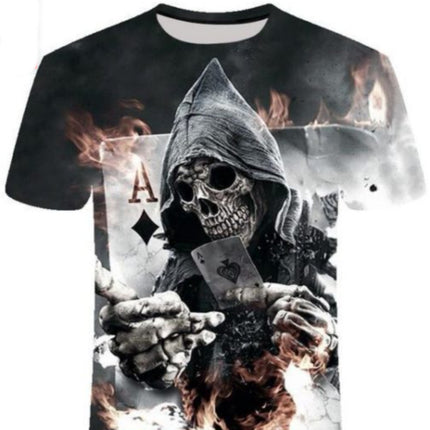 Personalized Street Skull T-shirt Short Sleeves