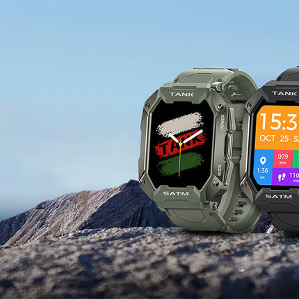 Outdoor Smart Watch 5ATM IP69K Waterproof Bluetooth