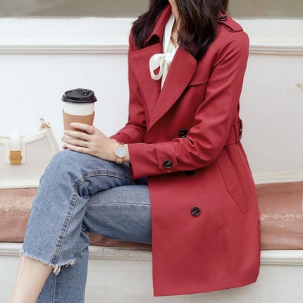 Ladies New Double Breasted Short Coat