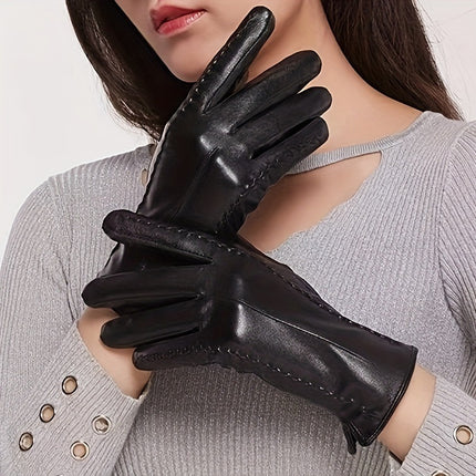 Women's Fashionable Personalized New Genuine Leather Gloves