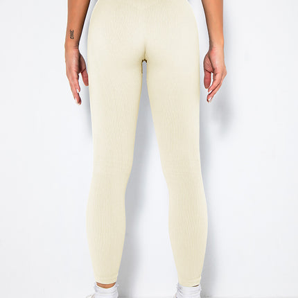 Butt Lifting Yoga Leggings Workout High Waist Tummy Control Ruched Booty Pants, Ribbed Seamless Leggings For Women High Waist Workout Gym Athletic Yoga Pants