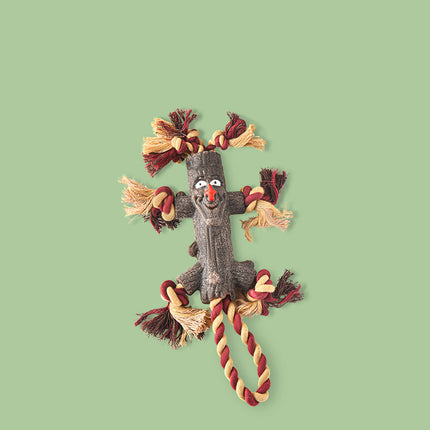 Tooth Grinding Toys For Large Dogs, Outdoor Tree Branch Training, Bite Resistant Rubber Rope, Tpr Knot, Log Pet Toy, Rope Ball