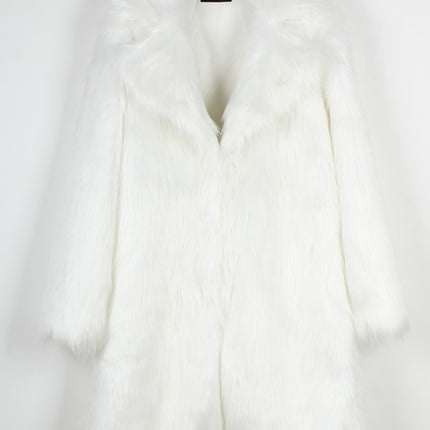 Men's Suit Collar Imitation Fur Coat