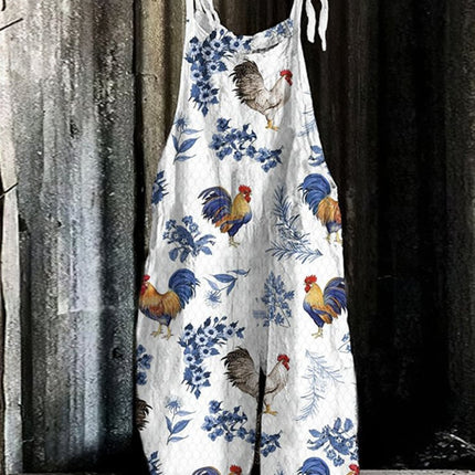 Fashion Animal Retro Printed Women's Jumpsuit