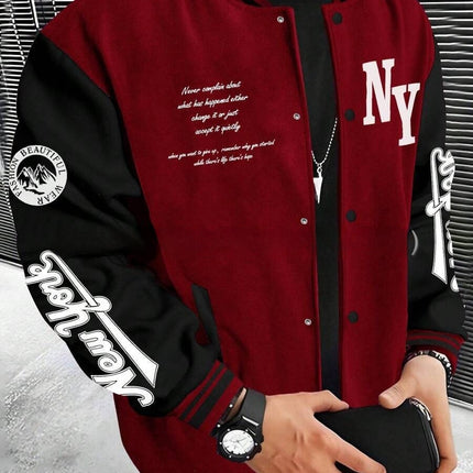 Men's Cardigan Baseball Uniform Jacket Coat