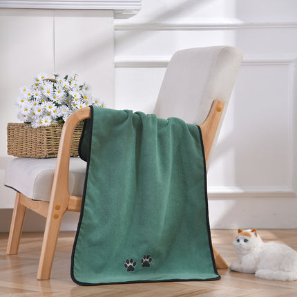 Solid Color Printed Microfiber Pet Towel