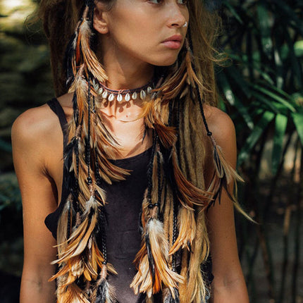 Bohemian Long Feather Headband Feather Hair Accessory