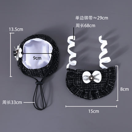 Flower Beret Hat Bow Lace Bib