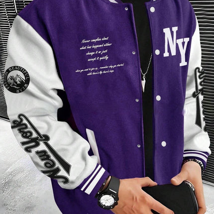 Men's Cardigan Baseball Uniform Jacket Coat