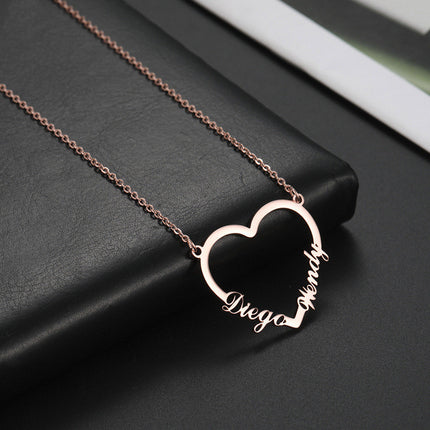 Love Sweater Lock Bone Chain Female Small Peach Heart