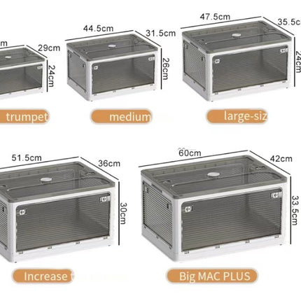 Multi-layer Large Capacity Plastic Storage Cabinet Foldableon Casters Drawer