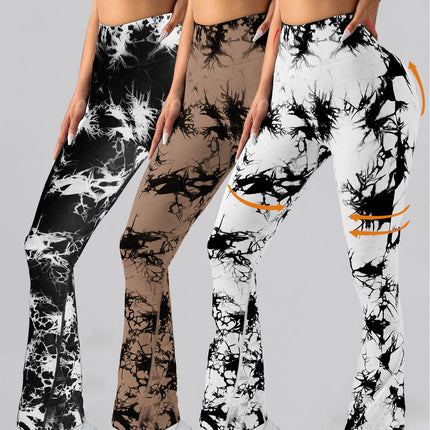 3 Pack Tie Dye Seamless High Waisted Workout Leggings For Women Scrunch Butt Lifting Yoga Gym Athletic Pants,, Leggings For Women Scrunch Butt Lifting Yoga Gym Athletic Pants