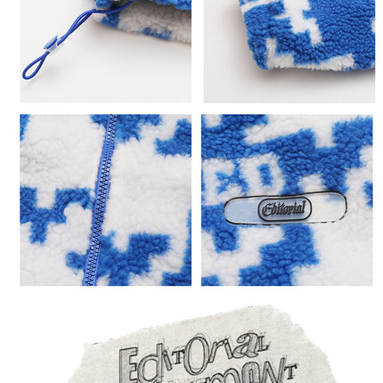 Trendy Loose Irregular Plaid Jacket Couples