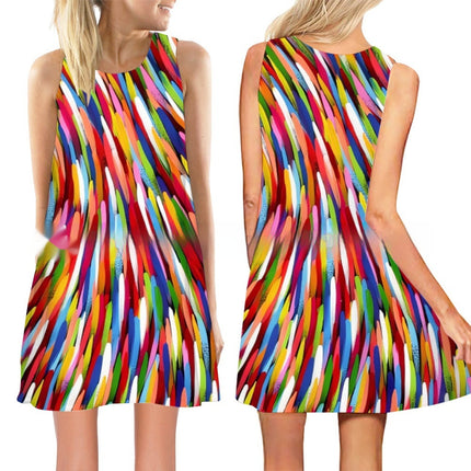 Women's New 3D Printed Sleeveless Dress
