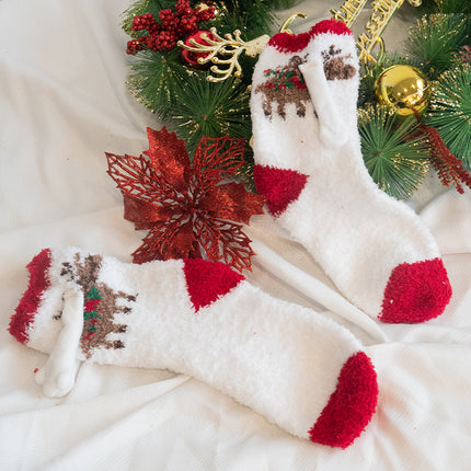 Fashion Simple Magnetic Christmas Socks For Men And Women