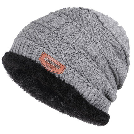Men's Plus Fleece Knitted Hat Ladies