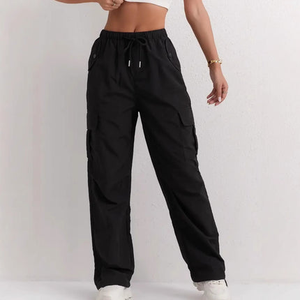High Waist Drooping Quick-drying Leisure Wide Leg Track Pants