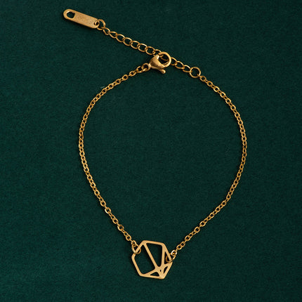 Factory Direct Sale Simple Irregular Hollow Polygonal Pendant Bracelet