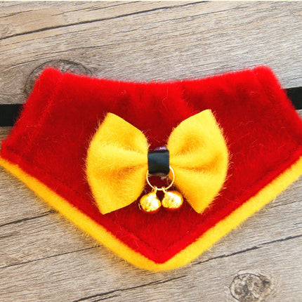 Christmas Bib Ornament Decoration Pet Saliva Towel Winter Warm Scarf