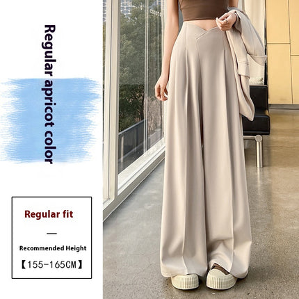 Advanced Sense High Waist Drooping Slimming And Straight Casual Mopping Pants