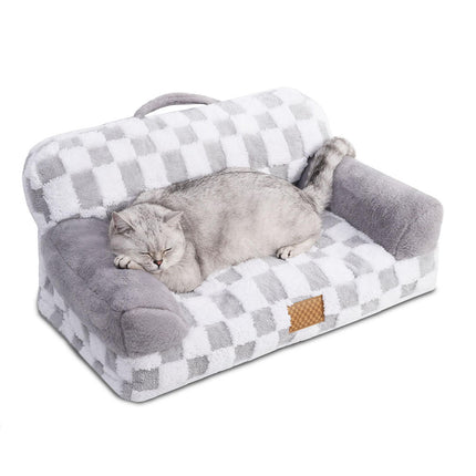 Limited Offer Eco-Friendly Calming Cozy Removable Cover Machine Washable Non-Slip Pet Couch Bed With Orthopedic Support