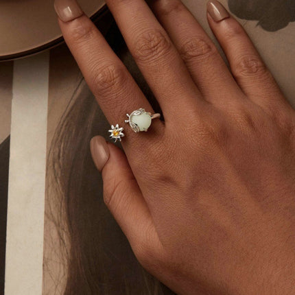 Silver Ziyun Original Popular Luminous Firefly Open Ring