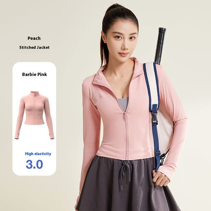 Patchwork Yoga Jacket Breathable And UV-resistant Workout Clothes