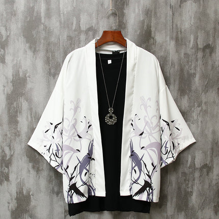 Summer Three-quarter Sleeve Shirt Men's Loose Chinese Style Men's Clothing
