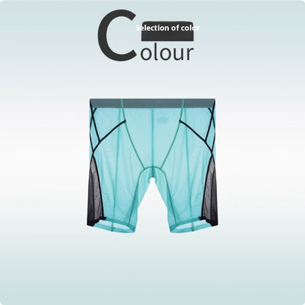 Ice Silk Sports Underpants Men's Non-trace Wear Leg Quick Dry Plus Long Wear Crotch
