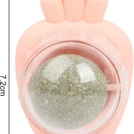 Catnip Toys Self Adhesive Carrot Shape Cat Catnip Balls Toy For Indoor Cat Cat Wall-mounted Mint Balls For Cat Teeth Cleaning Blue