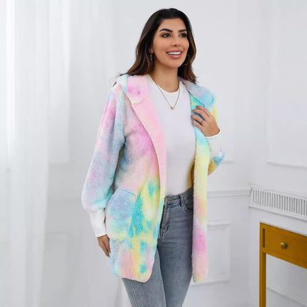 Hooded Coral Fleece Cardigan Coat