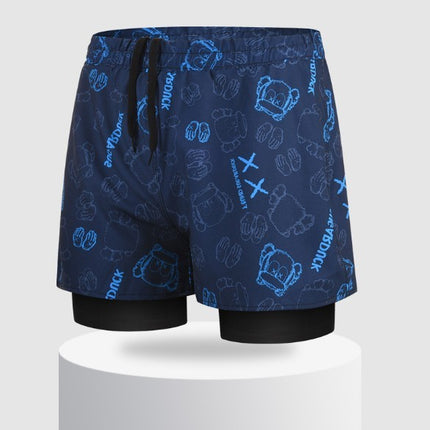 Men's Equipment Spring Pants Men's Double-layer Swimming Trunks