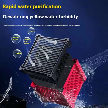 Fish Tank Water Purification Cube Activated Carbon Material Honeycomb