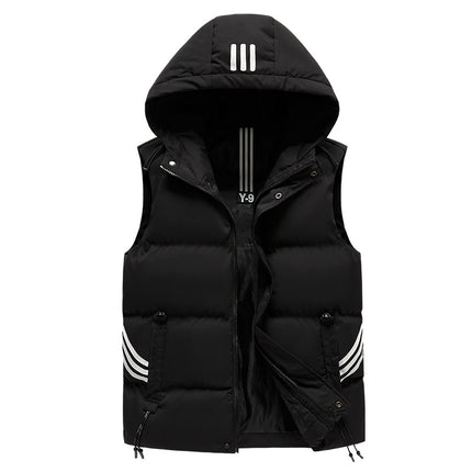 Men's Coat Hooded Thickened Warm Waistcoat Cotton Vest