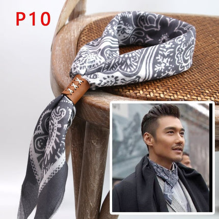 All-matching Men's Scarf Thin Youth Silk Scarf