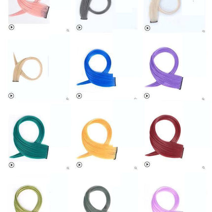 Gradient Female Long Curly Hair Wig Patch