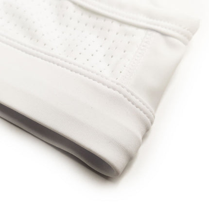 Mesh Stitching White Swim Briefs