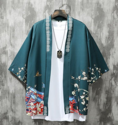 Summer Three-quarter Sleeve Shirt Men's Loose Chinese Style Men's Clothing