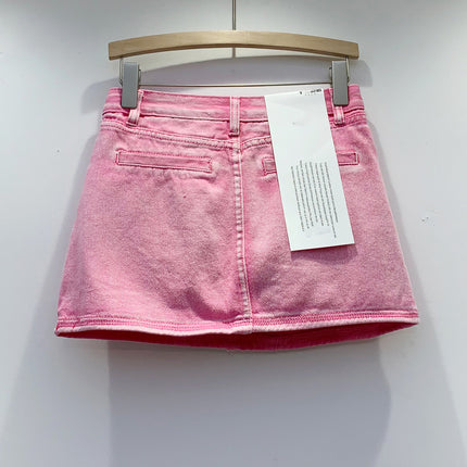 Personalized Workwear With Pocket Denim Skirt