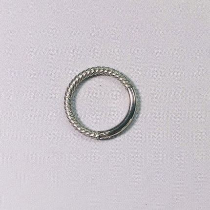 Stainless Steel Nose Ring Earrings 316L Closed Ring  Ring Coil Twisted Twisted Rope Piercing Jewelry
