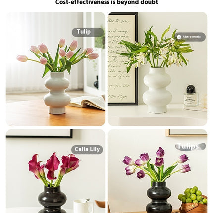 Nordic White Cream Style Ceramic Vase Decoration