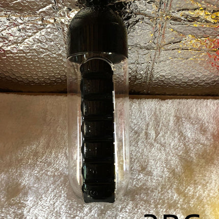 Water Bottle With Pillbox Plastic Drink Bottle With Medicine Pills Box Travel 7 Days Drug Organizer Drinking Container