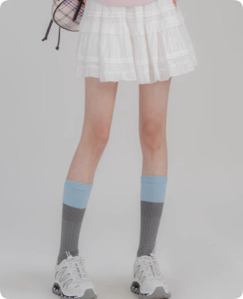 Color Elastic Waist Cake Skirt Half Body Skirt For Women Japanese