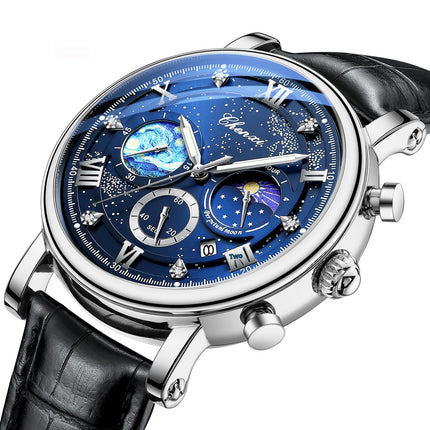 Multifunctional Luminous Moon Phase Calendar Watch