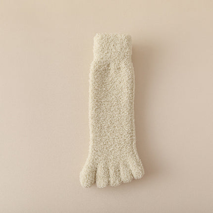 Women's Fleece-lined Thickened Home Sleeping Floor Toe Socks