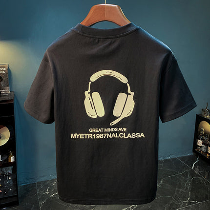 100 Cotton Coat Summer Men's Printed T-shirt