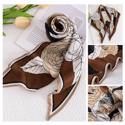 Vintage Print Polyester Fashion Scarf Dual-use Shawl