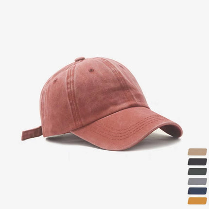 Retro Distressed Hat Women's Washed Denim Peaked Cap