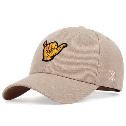 Gesture Embroidery Baseball Cap European And American Outdoor Leisure
