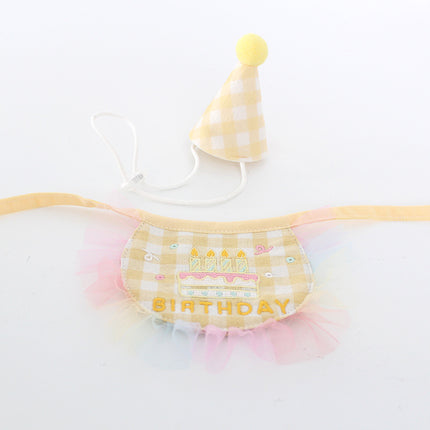 Dog Party Cake Bib Pet Birthday Saliva Towel